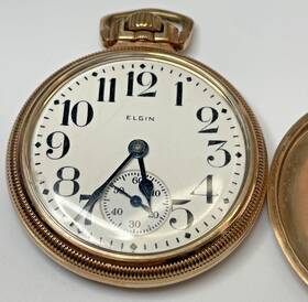 33516039 Elgin Vintage 1932 15j Pocket Watch 10k Gf Working Grade 313 Model 7