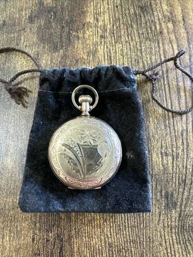 340794 Elgin Pocket Watch Goldtone Keystone Case #340794