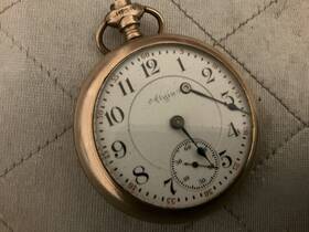 349-railroad Elgin 120 Years Old 21j Inch 349 14k Gold Filled Open Face 18srailroad Pocket Watch