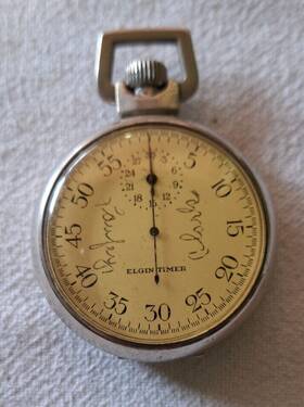 36688672 Elgin Vtg Timer Stop Watch Wwii Working Condition. Video