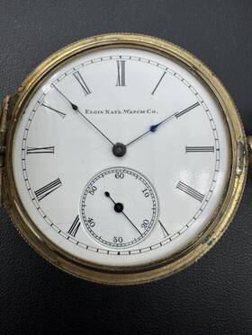 3698420 Elgin 1890 14k Gold Filled 16s 7j Grade 114 Model 3 Full Hunter Pocket Watch