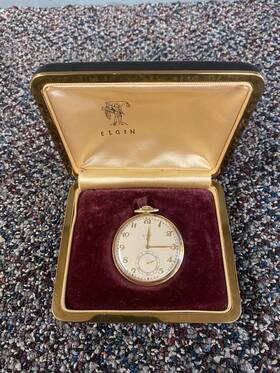 37106799 Elgin Pocket Watch 14k Gold 17 Jewels