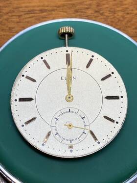 37222952 Elgin Grade 495 Pocket Watch Movement 12s 17j