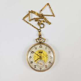 37328474 Elgin 1938 10k Gold Plate Pocket Watch 12s Model Grade 303 For Parts Repair Vtg