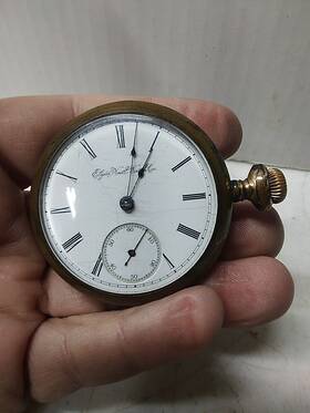 3822776 Elgin Vtg National Watch Co. Pocket Warrented B&b 20yrs Case
