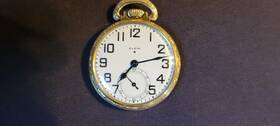 38346389 Elgin 1940 Pocket Watch #38346389 17j 16s Grade 387 Star Company Gold Rolled