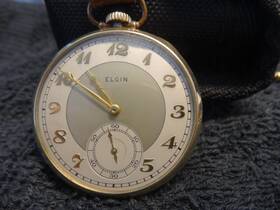 38417096 Elgin 1940 Pocket Watch 15j Grade 315 Model 3 12s Chain Knife Please Read