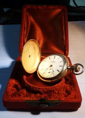 3907863 Elgin Watch Movement Serial Number 14 K Hunter Case And Jeweled