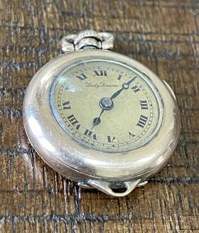 4127120 Elgin Vintage Lady Racine Chatalaine 15 Jewel Ladys Pocket Watch Works