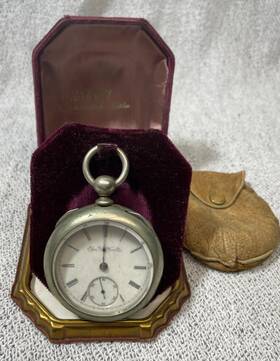 4167 Elgin Vintage Natl Watch Co. Pocket Buckeye As Is For Parts