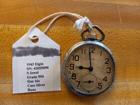 42055090 Elgin Vintage 9j Pocket Watch Fancy Case Running
