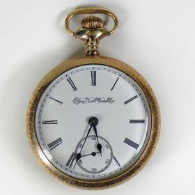 4315869 Elgin Gm Wheeler Gold Filled 18 Size 15 Jewel Made 1891 Pocket Watch Runs Great