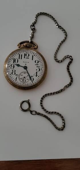 43613610 Elgin Vintage 1940s 17jewel Pocket Watch 10k Gf Working Grade 387 Model 7