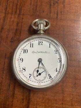 4464447 Elgin Pocket Watch Ser#4464447 Model 5 Mfg. 1892 Runs 7 Jewels