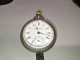 4539438 Elgin B.w. Raymond Pocket Watch Silver Case 17 Jewels Manual Roman Numeral Dial