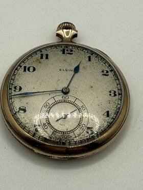 499582 Elgin Leader Inter Ocean Pendant Watch #499582 1877 Pat Oct 9 17 Cop.brass Works
