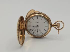 5073659 Elgin Royal 14k 1894 Grade 113 Model 1 0s 11j Hunting Gilt Lever Pocket Watch