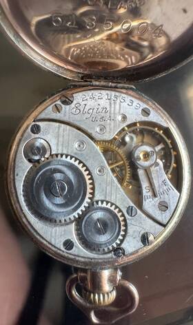 24215539 Elgin 5185004 1921 National Watch Company Pocket Model 4 Gold Filled