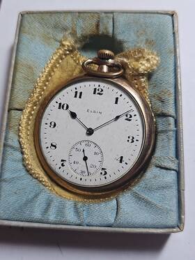 5190 Elgin Antique Pocket Watch Wadworth Referee Gold Fill Case For Repair #5190