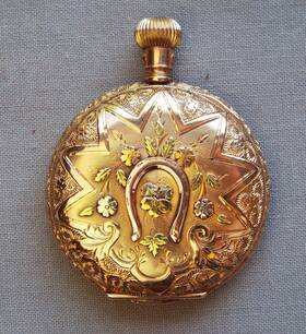 5246081 Elgin Antique 1894 6s Pocket Watch 14k Gold 11 Jewel B.w.c. Hunter Case Parts