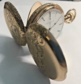 6s..15j Elgin 53.53g 1896 14k Solid Gold 52.52 Gr Hunter Case Runs Beautifully