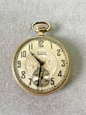 5302614 Elgin Antique Pocket Watch Usa Wads Warth 14k Gold Filled Untested