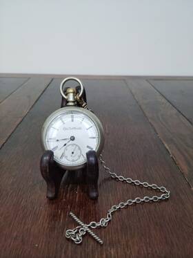 5478262 Elgin Antique National Watch Company Pocket Works Porcelain Face