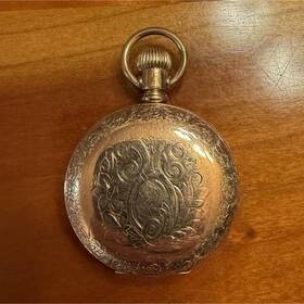 6095839 Elgin Gold Filled Full Hunter Pocket Watch Roman Numerals Mechanical Manual 1897
