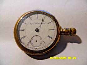 6195934 Elgin Natl. Watch Co. Pocket Watchrare Unusual Movement G. M. Wheeler #6195934