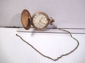 6198144 Elgin 1911 Antique Pocket Watch 15 Jewel 18 In Chain Engraved To James