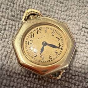 62208 Elgin Solid 14k Gold - 1922 Lady Pendant Or Wrist Watch Model 4 Grade 447