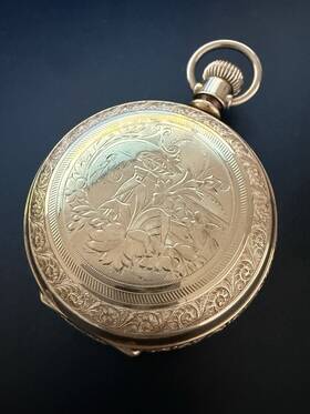 Grade57 Elgin 6488 1874 Gm Wheeler 18s 11j Pocket Watch Gold Filled Hunting Case Runs