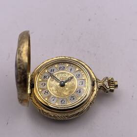 6565 Elgin Gold Tone Pocket Watch 17 Jewels Swiss Ut Starts And Stops/repair V67