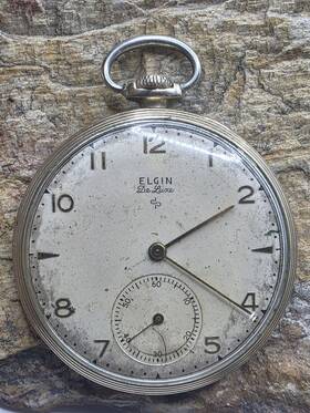 H663468 Elgin 663468 1950 Deluxe 17j Pocket Watch 5 Adj Grade 542 #h663468 10k Gold Filled