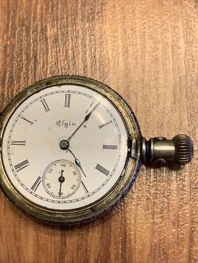 6663358 Elgin Pocket Watch Year 1897 Size 7 Jewels Grade 109 S/n