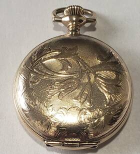 Ca.1897 Elgin 6681153 Hunter Pocket Watch 7j Gold Filled Antique Sn