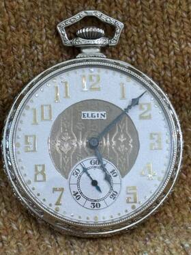 Elgin 672447 17 Jewel Manual Wind Pocket Watch 14 K Gold Filled Case