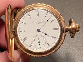 67743 Elgin 1904 14k Gold Filled Ladies Pocket Watch With Roman Numerals