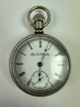 5052672 Elgin 6783094 Antique National Watch Co. Pocket Fahys Oresilver