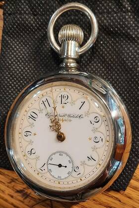 6946765 Elgin 1896 Perfect Fancy Dial 18s Pocket Watch Working Kps Time Vid