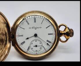 699889 Elgin Working Antique 15 Jewel Pocket Watch And Case. Circa 1900 Engraved