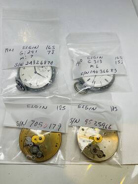 7050179 Elgin Lot Of 4 Watches