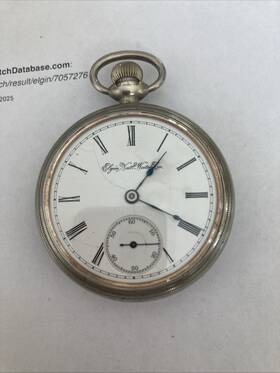 7057276 Elgin Vtg Grade 172 18s Model 5 7j Usa Trade Mark Flip Case Running