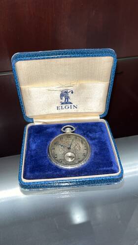 1930s-for Elgin 7074449 Streamline Pocket Watch Gentleman S Antique Repair