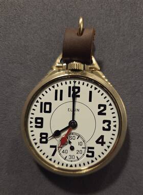 Elgin 73189 1943 Bw Raymond 41443871 Dual Time Zone Pocket Watch - Runs Needs Crystal