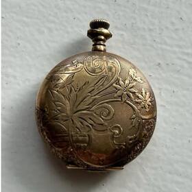 7411944 Elgin Gold Filled Full Hunter Pocket Watch Roman Numerals Mechanical Analog