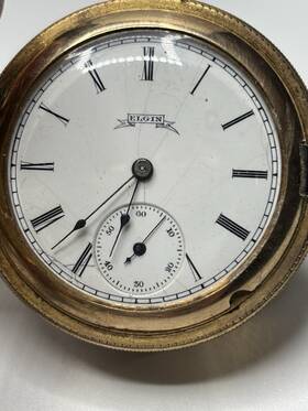 7578484 Elgin Premier Gold Filled Case Atlas Watch Co 7 Jewel Chicago Il Works