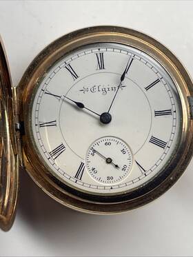 7880790 Elgin Duchess Move Pocket Watch Us 0s 7j Gf S/n Full Hunter 36mm C.1899