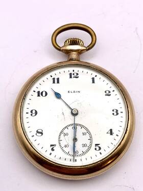 1924 Elgin 792d Pocket Watch 16s 7 Jewel Winds Easy Starts Fast Gold Filled #792d