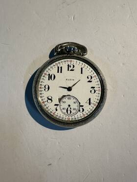 7running Elgin Y 1928 Pocket Watch 16s 7 Jewels Model Parts Only. Not Running